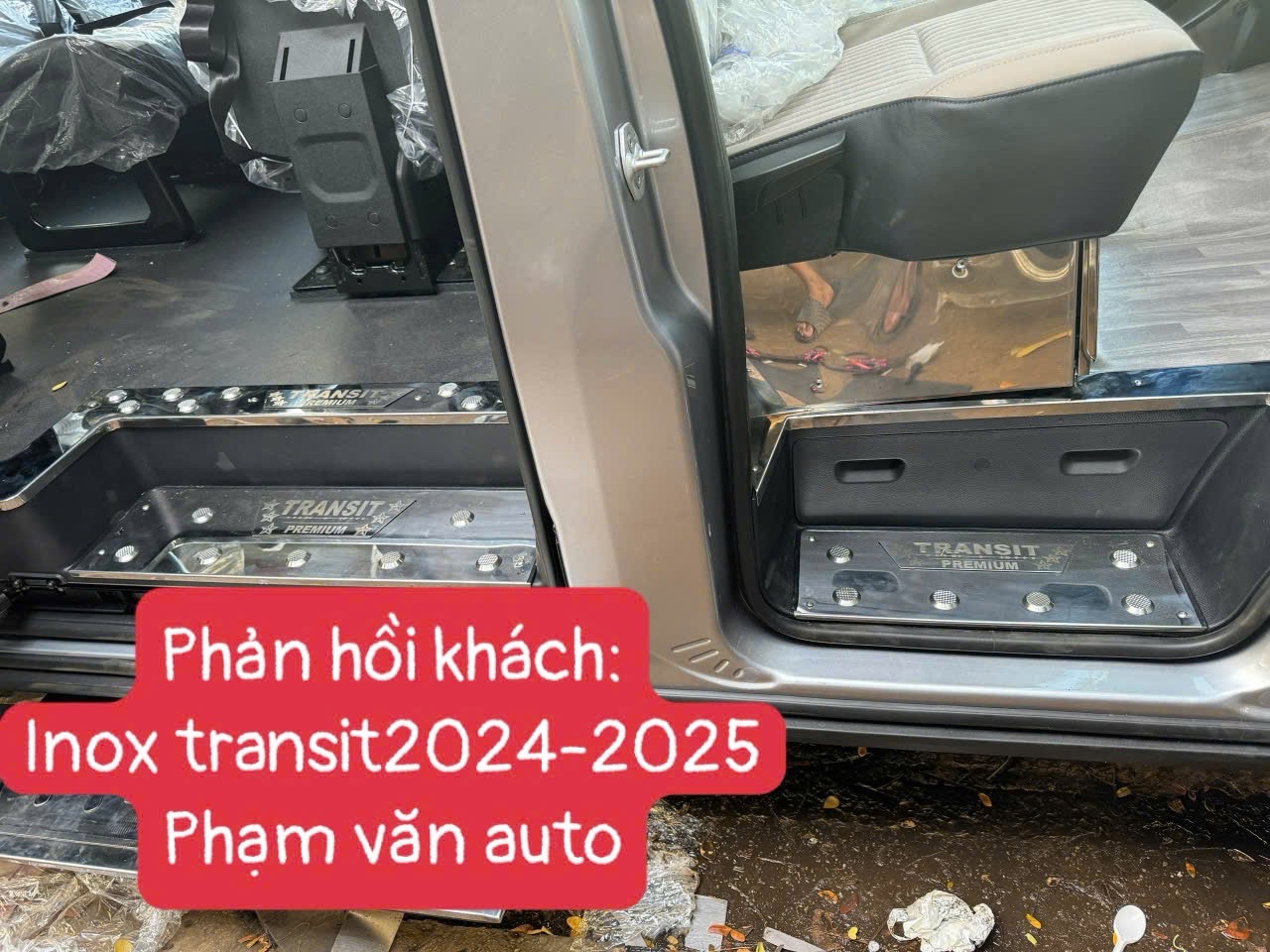 Combo Ốp inox 4 cửa Ford Transit 2025 hàng chất lượng cao giá tốt Phạm Văn auto