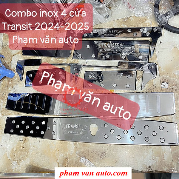 Combo Ốp Inox 4 Cửa Ford Transit 2025 Hàng Chất Lượng Cao Giá Tốt Phạm Văn Auto