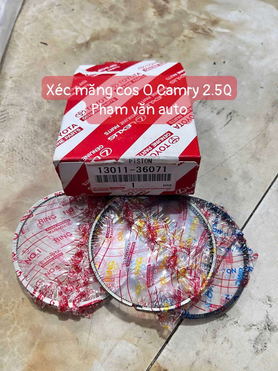Xéc Măng Cos 0 Camry 2.5Q Hàng Xịn Giá Tốt Phạm Văn Auto